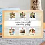 Personalized Upload Your Family Photo You Were My Favorite Hello And My Hardest Goodbye Light Frame Canvas Printed VQ23467