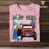 Personalized Jeep Girl With Name Winter T-shirt Printed NTMTHN23466