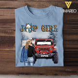 Personalized Jeep Girl With Name Winter T-shirt Printed NTMTHN23466