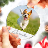 Personalized Upload Your Dog Photo Dog Lovers Gift Christmas Gift Acrylic/Plastic Ornament Printed KVH23465