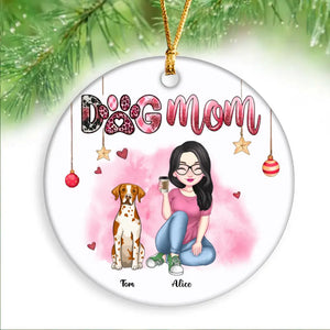Personalized Dog Mom Dog Lovers Gift Christmas Gift Acrylic/Ceramic Ornament Printed VQ23480