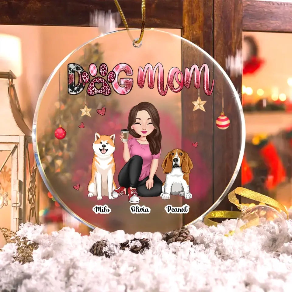 Personalized Dog Mom Dog Lovers Gift Christmas Gift Acrylic/Ceramic Ornament Printed VQ23480
