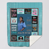 Personalized Upload Your Photo She's Black She's A Queen She's A Nurse Living Her Best Life She's Jessica Sherpa or Fleece Blanket Printed HTHVQ23492