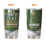Personalized Australian Veteran I'm A Grumpy Old Veteran Tumbler Printed QTKH525