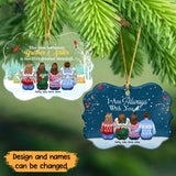 Personalized The Love Between Brother & Sister Is One Life's Greatest Blessings Christmas Gift Acrylic or Ceramic Ornament Printed HTHPN23537