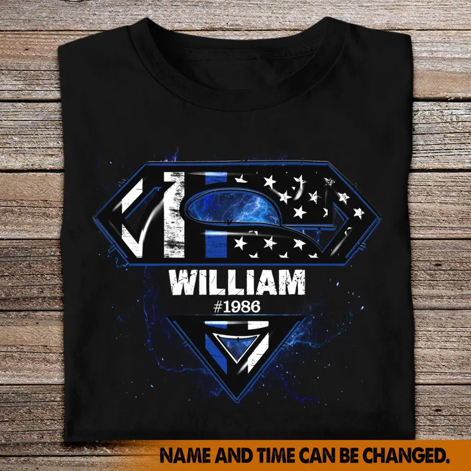 Personalized US Police Diamond Custom Name T-shirt Printed PTN23566