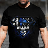 Personalized US Police Diamond Custom Name T-shirt Printed PTN23566