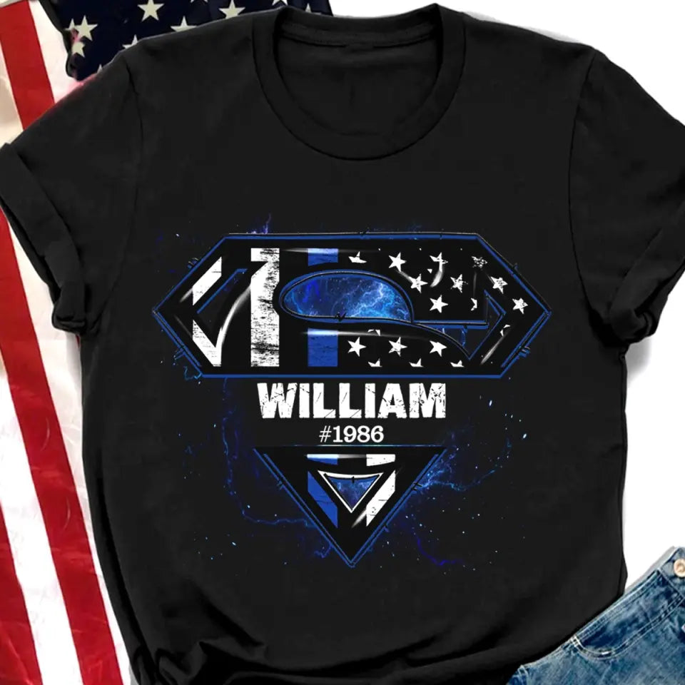 Personalized US Police Diamond Custom Name T-shirt Printed PTN23566