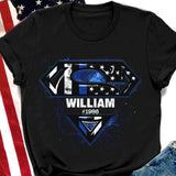 Personalized US Police Diamond Custom Name T-shirt Printed PTN23566