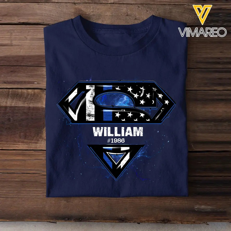 Personalized US Police Diamond Custom Name T-shirt Printed PTN23566