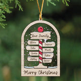 Personalized Our Family Merry Chrismas Christmas Gift Acrylic Ornament Printed HTHVQ23519
