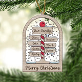 Personalized Our Family Merry Chrismas Christmas Gift Acrylic Ornament Printed HTHVQ23519