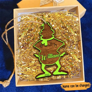 Personalized Family Fun Xmas Gift Wooden Ornament Printed QTTN570