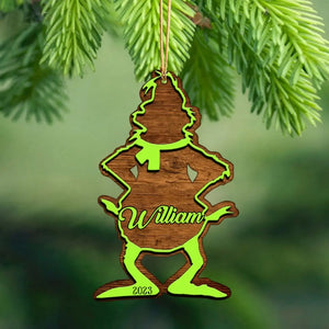 Personalized Family Fun Xmas Gift Wooden Ornament Printed QTTN570