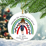 Personalized Thanks For Helping Me Shine Ceramic Ornament Printed HTHHN23583