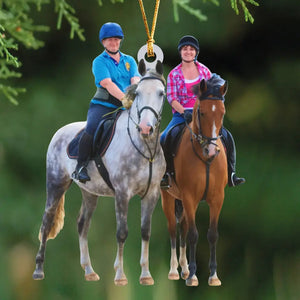 Personalized Riding Partner For Life Upload Your Horse Riding Photo Acrylic Ornament Printed LDMKVH23584