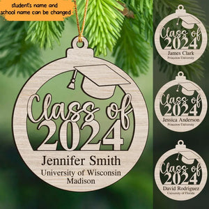 Personalized Class Of 2024 Wooden Ornament Printed HTHVQ23593