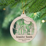 Personalized Class Of 2024 Wooden Ornament Printed HTHVQ23593