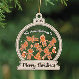 Personalized This Auntie Belongs To Merry Christmas 2023 Wooden Ornament 2 Layer Printed HTHVQ23598
