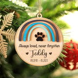 Personalized Always Loved, Never Forgotten Memorial Wooden Ornament Printed HTHVQ23628
