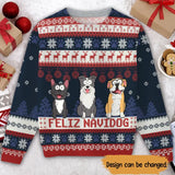 Personalized Feliz Navidog Ugly Sweater Printed NMTKVH23634