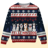 Personalized Feliz Navidog Ugly Sweater Printed NMTKVH23634