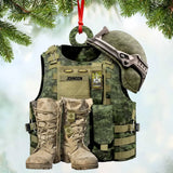 Personalized Canadian Veteran/ Solider Camo Rank Ornament Printed QTHQ1711