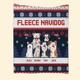 Personalized Fleece Navidog Dog Lovers Gift Sherpa or Fleece Blanket Printed QTVQ23639