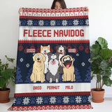 Personalized Fleece Navidog Dog Lovers Gift Sherpa or Fleece Blanket Printed QTVQ23639