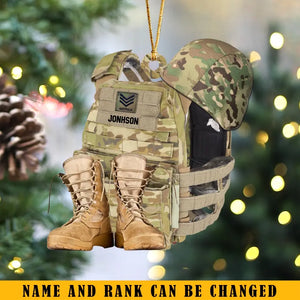 Personalized Australian Military Backpack & Boots Acrylic Ornament Printed KVH23647