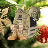 Personalized Australian Military Backpack & Boots Acrylic Ornament Printed KVH23647