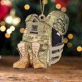Personalized Australian Military Backpack & Boots Acrylic Ornament Printed KVH23647