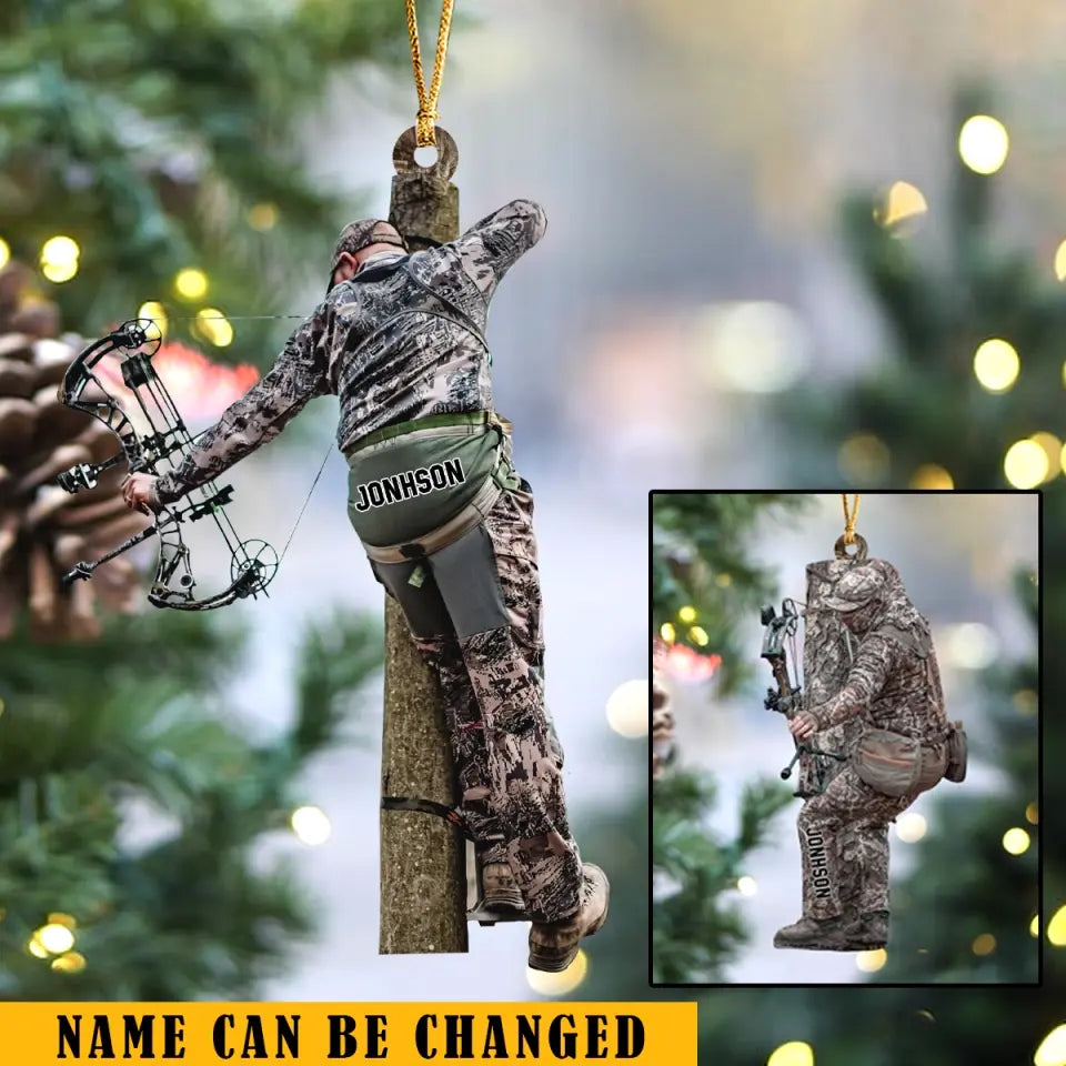 Personalized Hunting Custom Name Acrylic Ornament Printed KVH23658