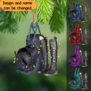 Personalized Horse Riding Bag Acrylic Ornament Printed LDMVQ23662