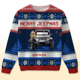Personalized Merry Jeepmas Christmas Gift Sweater Printed LDMKVH23505