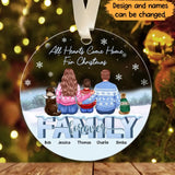 Personalized All Hearts Come Home For Christmas Family Acrylic Ornament Printed HTHVQ23665