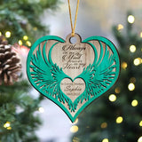 Personalized Always On My Mind Forever In My Heart Wooden Ornament 2 Layer Printed HTHKVH23671