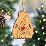 Personalized Family Bear Wooden Ornament Printed LDMVQ23682