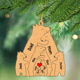 Personalized Family Bear Wooden Ornament Printed LDMVQ23682