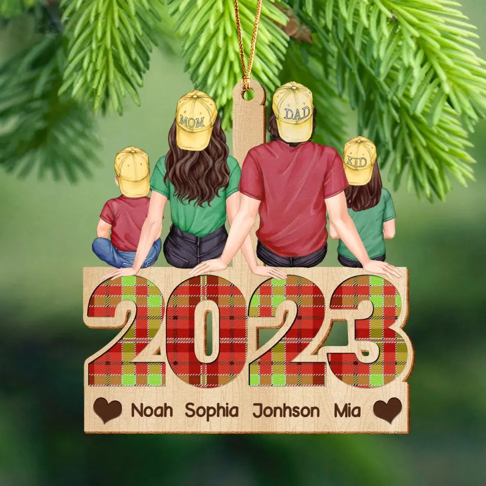 Personalized Family In 2023 Family Wooden Ornament Printed NTMTKVH23686