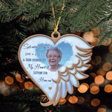 Personalized A Big Piece Of My Heart Lives In Heaven Memorial Wooden Ornament 2 Layer Printed TQTHN23693