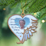 Personalized A Big Piece Of My Heart Lives In Heaven Memorial Wooden Ornament 2 Layer Printed TQTHN23693