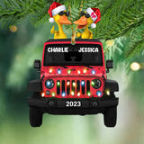 Personalized Jeep Duck Wooden Ornament Printed LDMVQ23695