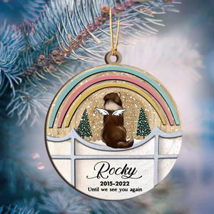Personalized Dog Angel Custom Name Wooden Ornament 2 Layer Printed PTN23696