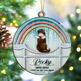 Personalized Dog Angel Custom Name Wooden Ornament 2 Layer Printed PTN23696