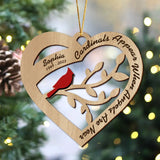 Personalized Cardinals Appear When Angels Are Near Wooden Ornament 2 Layer Printed HTHKVH23699