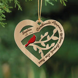 Personalized Cardinals Appear When Angels Are Near Wooden Ornament 2 Layer Printed HTHKVH23699