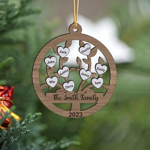 Personalized Family Custom Name Wooden Ornament 2 Layer Printed HTHVQ23705