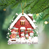 Personalized Grandkids Melt My Heart Acrylic Ornament Printed HTHHN23708