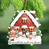Personalized Grandkids Melt My Heart Acrylic Ornament Printed HTHHN23708